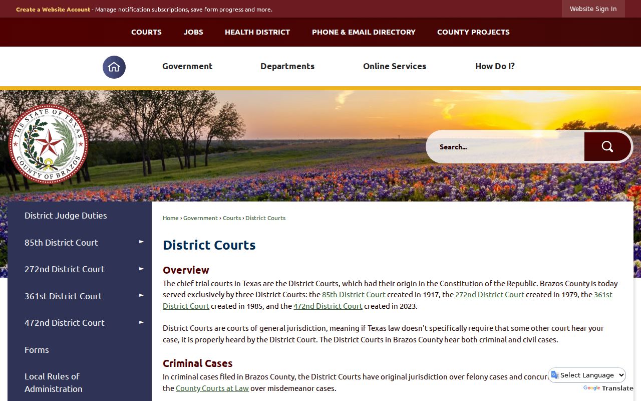 Brazos County criminal court docket district court roster