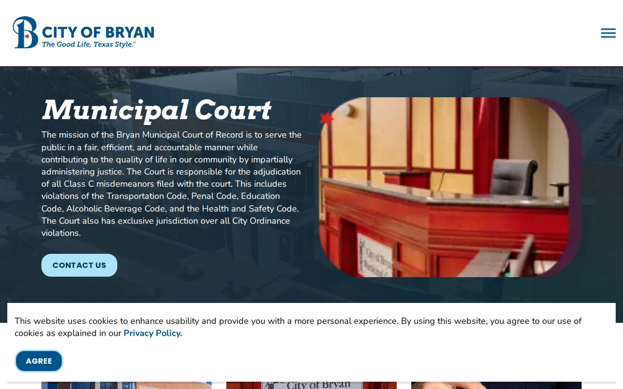 Bryan court docket Municipal Court of Record information